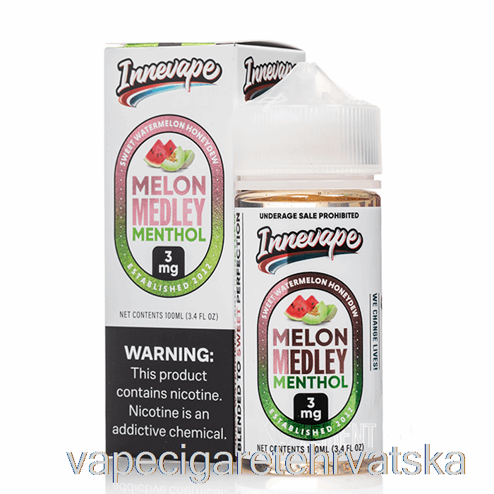 Vape Hrvatska Melon Medley Mentol - Innevape E-tekućine - 100ml 3mg